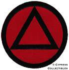 ALCOHOLICS ANONYMOUS iron on EMBROIDERED PATCH AA RED BLACK applique