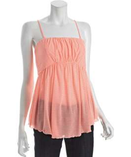 Free People hot coral striped Easy Breezy convertible tube top
