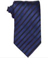style #317768401 royal blue grid striped silk tie