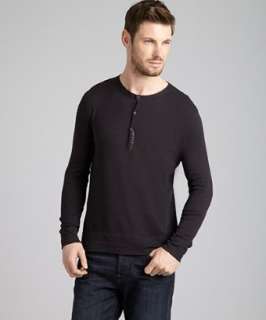   cotton long sleeve henley  