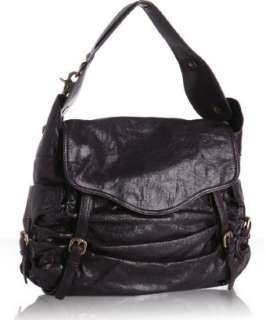 Kooba eggplant leather Dylan large cinched bag   