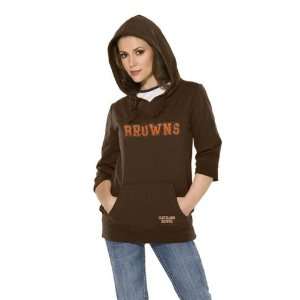  Cleveland Browns Womens Laser Cut 3/4 Sleeve Pullover 