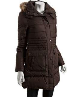 DKNY coco bean quilted Breana down hooded anorak   