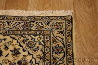 NEW FLORAL IVORY 3X5 KASHAN PERSIAN ORIENTAL AREA RUG CARPET  