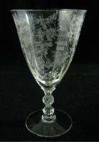 Vintage Fostoria Crystal Glass Chintz Low Water Goblet Elegant Stem 
