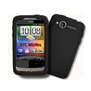  BLACK HTC 6225 Silicone Case , Soft Rubber Skin Cover Plus 