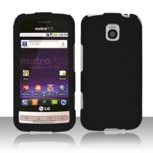 Fit LG OPTIMUS C Cricket Phone Cover Hard Case BLACK  