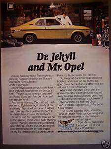 1975 Buick Opal Manta Car Auto vintage print ad  