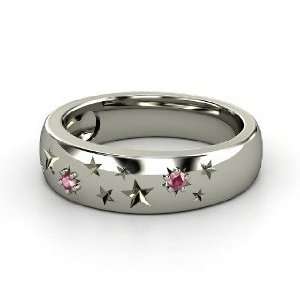   in the Stars Ring, Platinum Ring with Rhodolite Garnet Jewelry
