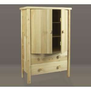    Bedroom Accessories Natural Cedar Wooden Armoire Furniture & Decor