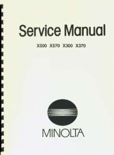 Minolta X370 X570 X300 X500 Service & Repair Manual  