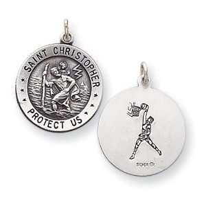   Silver St. Christopher Basketball Medal West Coast Jewelry Jewelry