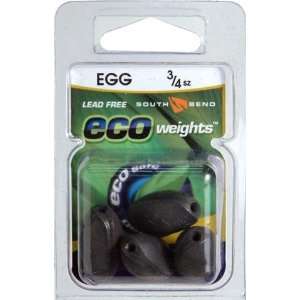 South Bend Fishing Lures Eco Egg Sinkers 3/4 Size 4 Pack  