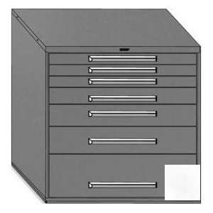   Cabinet 7 Drawers W/Dividers, Keyed Alike Lock Smooth Reflective White