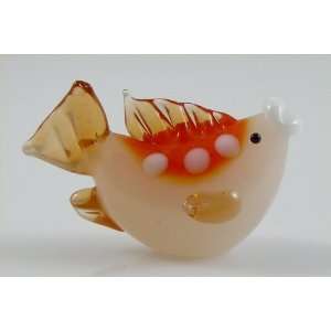  Fish Opaque Body with White Lips, Has Amber Tail & Fins 