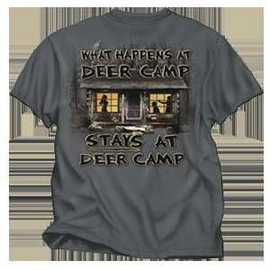  Buck Wear 2303 Deer Camp Stay At Charcoal Tee L Health 
