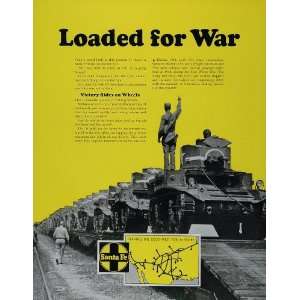   Car Train Military Tanks WWII   Original Print Ad