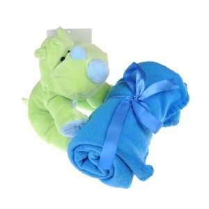   Toy and Matching Blanket Wedding Gift, Blue and Green