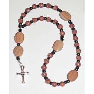 Anglican/Christian Prayer Beads Light Hickoryite and Brazil Agate 