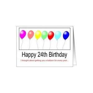  24th Birthday Balloons Card Toys & Games