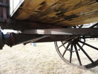 Antique HorseDrawn Wagon Full Size Western Wood Wheel Weber Buckboard 