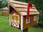 Amish Handmade Handcrafted Rural Mailbox w Flag USPS