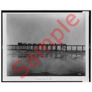  1892 Coos Bay Oregon Railroad Jetty Photograph Picture 
