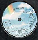 don williams walkin a broken heart 7 b w true