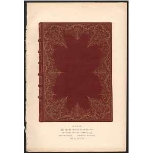  Bookbinding   Morocco Ornate 17C   Antique Print 1894 