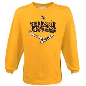 Georgia Tech Yellow Jackets Gold Toddler Crayon Long Sleeve T shirt 