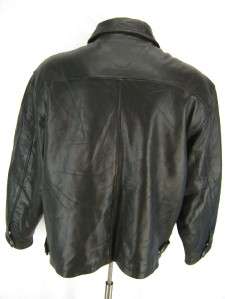Mens Designer Coach Soft Leather Car Coat Jacket XL  