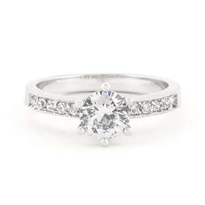   Plated KB CZ Diamond Contemporary Diamond Ring Kate Bissett Jewelry