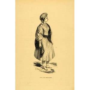  1844 Engraving Costume Dress African Girl Woman Africa 