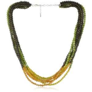  Bronzed by Barse Multi Stone Color Block Necklace Jewelry