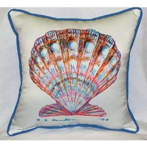  Betsy Drake HJ112 Scallop Shell Art Only Pillow 18x18 