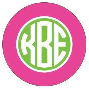  Green Pink Border Personalized Magnet
