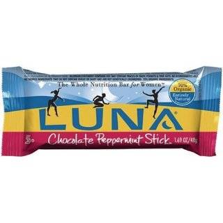 Luna Bars, Chocolate Peppermint Stick, 1.69 Ounce Bars (Pack of 15)
