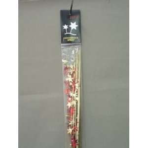  Party Deco 06542 H 21 in. Red and Gold Stars Spray Bagged 