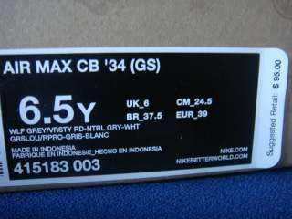NIKE Air Max CB 34 sz 6.5 8 Barkley Cool Grey sanders jordan griffey 