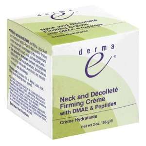 Derma e Neck and Decollee Firming Creme with DMAE & Peptides, 2 oz (56 