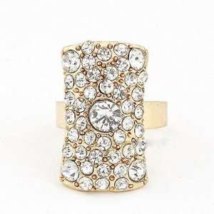  Charmed by Stacy Clear Rhinestone Posh Ring (Adjustable 
