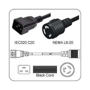  PowerFig PFC2012L620118 Plug Adapter IEC 60320 C20 Plug to L6 