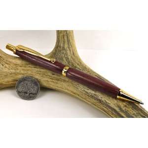  PurpleHeart Slimline Pencil Pen With a Gold Finish Office 