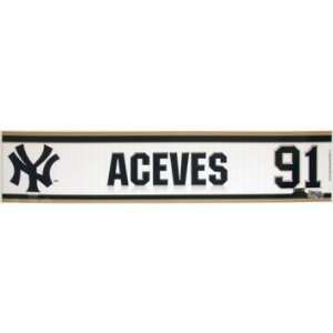  Alfredo Aceves #91 2010 Yankees Post Season Game Used 