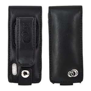  for iPod Nano 5 Flip Case Belt Clip Pouch BLACK LEATHER 