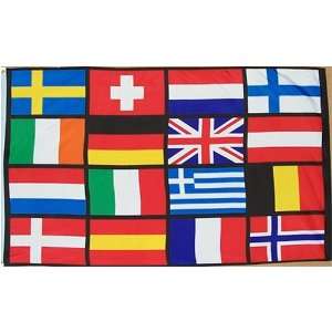  European Nations (All 16 EU Countries on 1) Flag   3 foot 