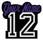 Embroidered Name Patch Custom Varsity Number Sports Team Tag 