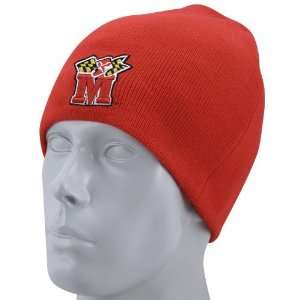 Maryland Terrapins Red University Knit Beanie Cap  Sports 