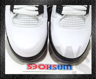 2012 Nike Air Jordan 4 IV Retro White Black Grey Cement US 8~12 Noir 8 