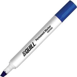    Quill Brand Permanent Chisel Tip Markers Blue